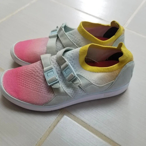 Nike Air Sockracer Flyknit White/Glacier Blue-Racer Pink 8 - Picture 5 of 12